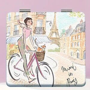 Mimi in Paris Eiffel Tower Magnifying Mirror NEW